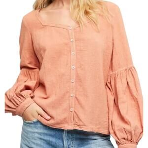 Anthropologie Anama Marjani Blouse Top Womens Small Bell Sleeve Peasant Cottage